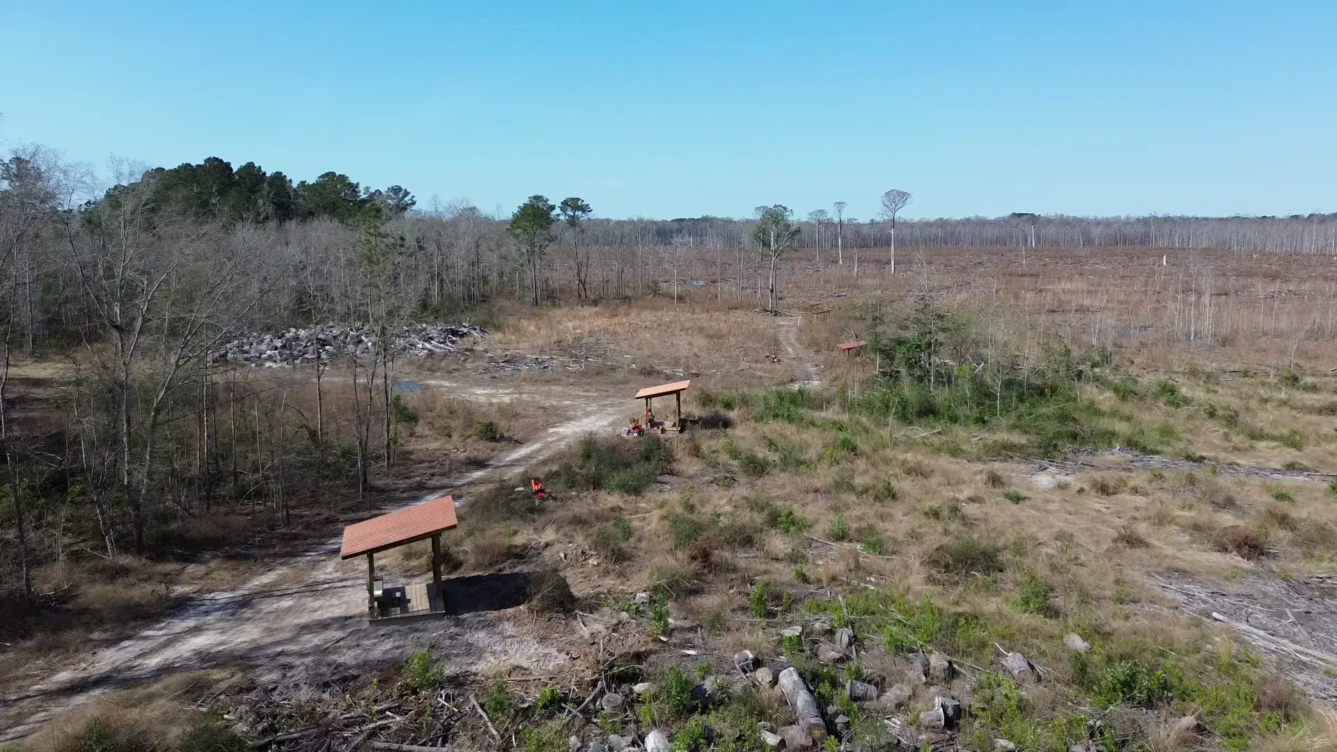 Aerial view of Traditions Field Club sporting clays property