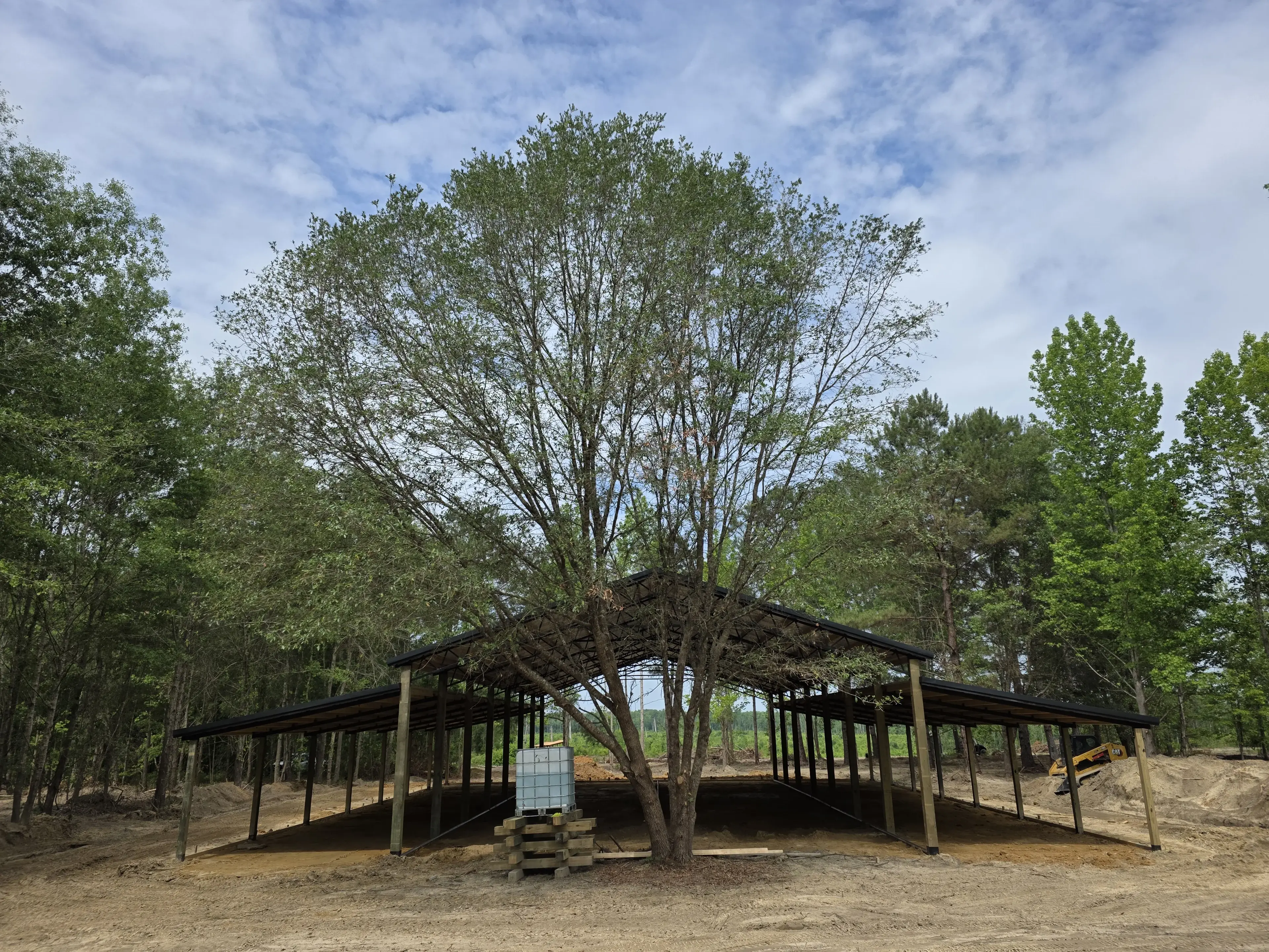 Symmetric front view of the Pavilion